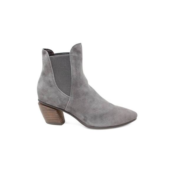 NEW DJANGO & JULIETTE women's jinks leather ankle boot in chocolate suede
